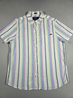 Chubbies Men's Multicolor Striped Short-Sleeve Button-Up Shirt